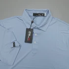 RLX Ralph Lauren Performance Golf Polo Shirt Mens Size L Solid Blue Wicking $110
