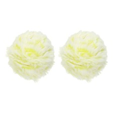 35yds Faux Fur Yarn, 2 Skeins 50g 0.6"OD Fuzzy Yarn Fluffy Yarn, Yellow