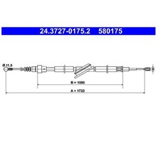 2x Handbremsseil hinten für Audi A3 8L1 | 24335958
