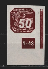 Bohemia Third Reich Protectorate imperforated stamp 1940 MLH GG