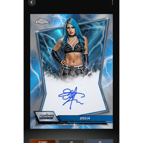 Topps Chrome WWE 2026 Giulia Blue Brand Signature Auto LE /150 digital