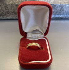 18ct Yellow Gold Band Ring Size P Hallmarked 750 No Stone Gold Colour