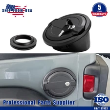 Aluminum Locking Fuel Door Gas Tank Cap Cover Fit For Jeep Wrangler JL 2018-24