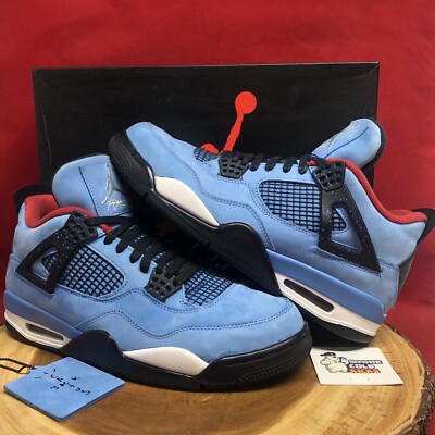 Nike Air Jordan 4 Retro x Travis Scott Cactus Jack 2018 Size 11 University Blue