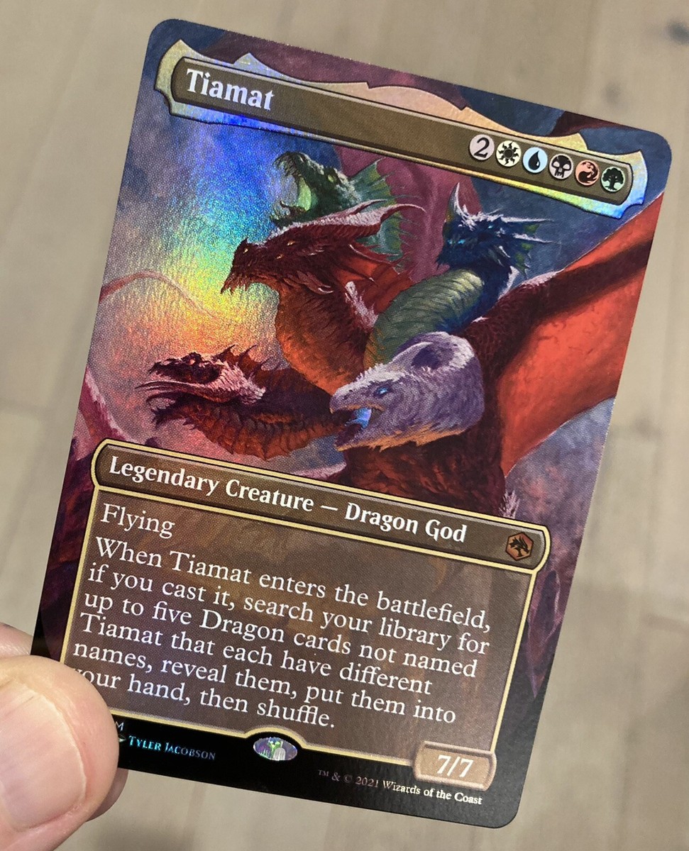 FOIL Tiamat BORDERLESS , Adventures In The Forgotten Realm