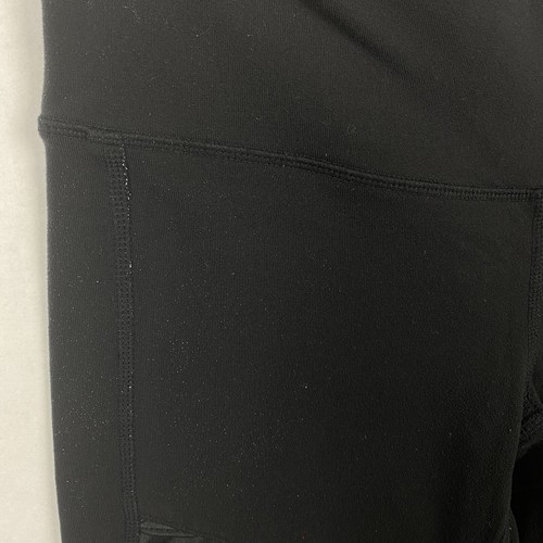Alo Moto Athletic Leggings High Rise Mesh Black Glossy Womens Sizs Small - Picture 4 of 9