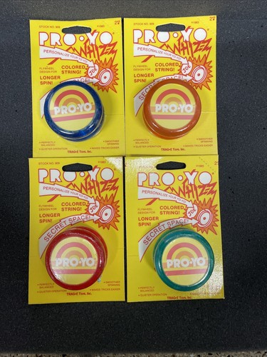 Lot of 4 Pro Yo Whizz Yo Yo 1983 GREEN, RED, ORANGE , BLUE NEW - Picture 13 of 17