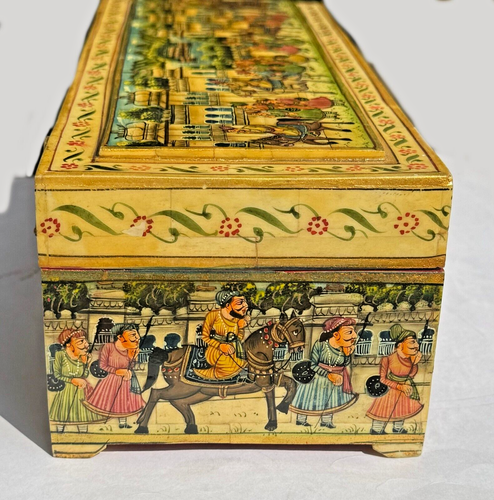 Multiple Compartments Jewelry Items Storage Camel Bone Hand Painted Organizer - Picture 9 of 17
