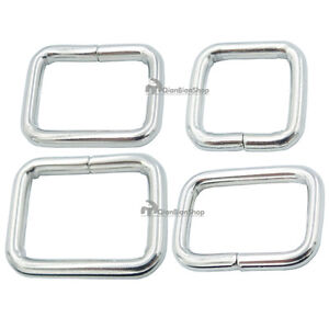 50 Pcs 5/8 Inch 5/8 Metal Dee Ring D Ring Buckle Non Welded for Webbing Strapping 