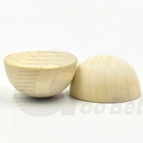 Plain Natural Wooden Craft Half-Balls Beads with No Hole Solid Size 10-90 mm DIY - Picture 9 of 16