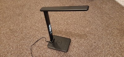  SCHWARZE OTTLITE EXECUTIVE SCHREIBTISCHLAMPE U13EQ mit kabellosem Laden 5V 2,1A