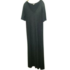 J.Jill Petite S Viscose Wool Blend Gray Maxi Dress Dry Clean