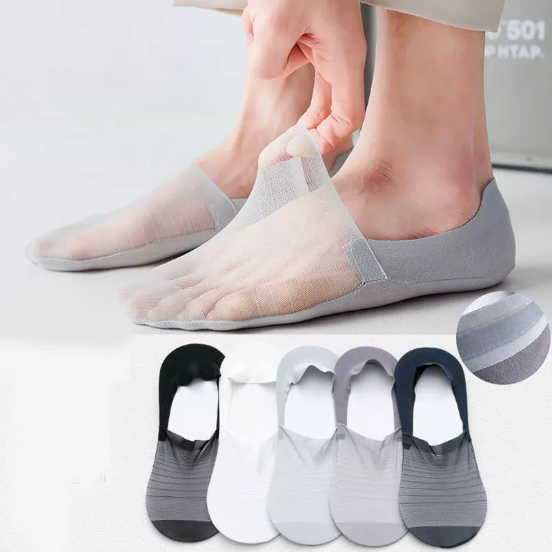 Men Invisible No Show Socks Summer Thin Breathable Low Cut Short