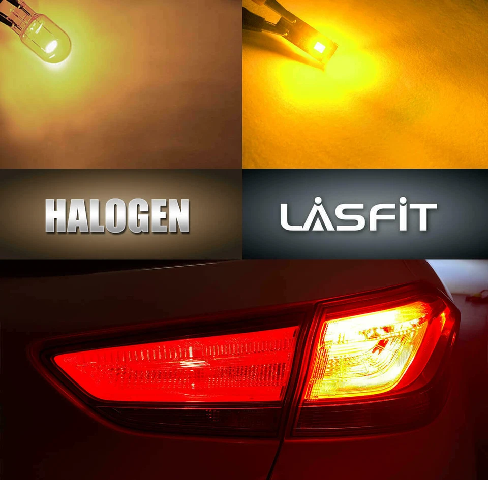 T10 194 168 LED Front Sidemarker Lights Bulbs Lamps for Chevrolet Corvette Amber — 第 4/4 张图片