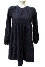 Gap Maternity Lightweight Cotton Empire Waist Pleated Dress Black - XS