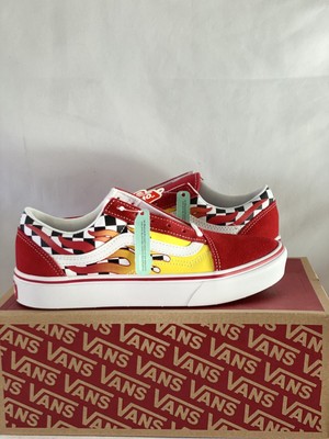 checkered red flame vans