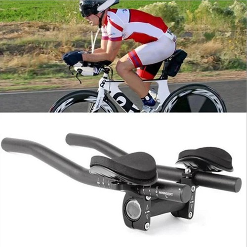 Manillar Aleación Aluminio Reposabrazo TT Barra Relajación Reposapiés Split Vice Bicicleta Ciclismo