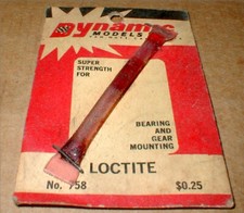 Dynamic Loctite Slot Car Gear Bearing Mounting 1960 Vintage Original NOS 758