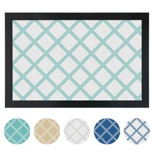 ArtToFrames Custom Cork Bulletin Board Diamond Framed in Satin Black