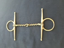 English Full Cheek Twisted Snaffle Bit 5.25 "  Stainless Steel  Unbranded