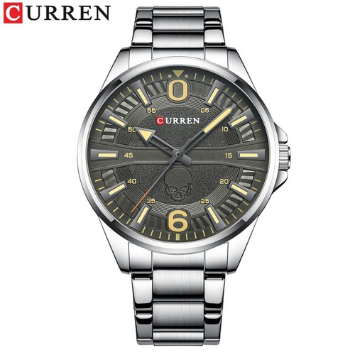 CURREN Herren Quarz Luxus Uhr Edelstahl Big Dial Business Armbanduhr - Bild 22 von 27