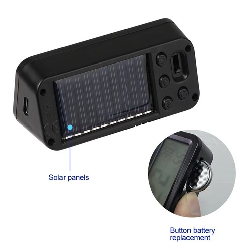 Car Digital Week Temperature Humidity Backlit Display for Dashboard Car Clock - Picture 6 of 19