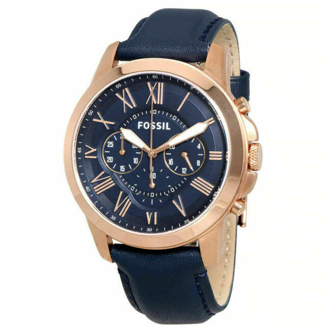 Fossil Grant Blue Men's Wrist Watch 