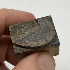 VINTAGE PRINTING LETTERPRESS PRINTERS BLOCK CUT Mystery Image Broom Snowshoe?