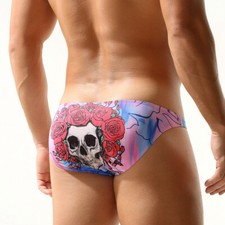 Sexy ropa interior calzoncillos bikinis tiro bajo de poliéster marca Seobean para hombre