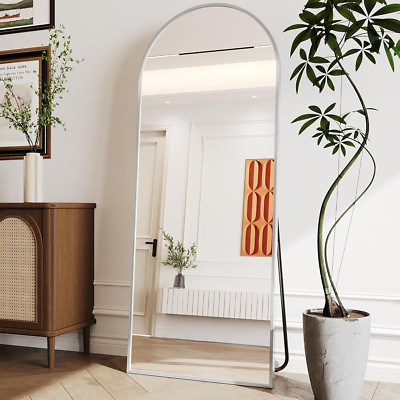 Full Length Silver Arch Standing Mirror - 71'' x 26'' Floor Mirror