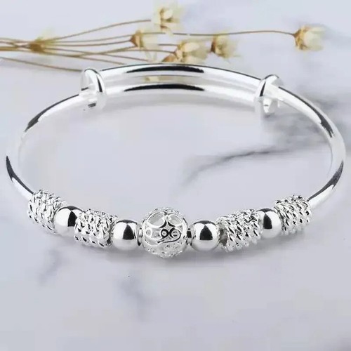 Brazalete brazalete borla atrapasueños de plata esterlina 925 maciza joyería para mujer - Imagen 27 de 29