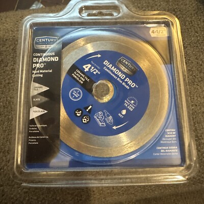 Century Drill & Tool Diamond Pro 75457 4-1/2'' Continuous Rim Tile Blade (120)