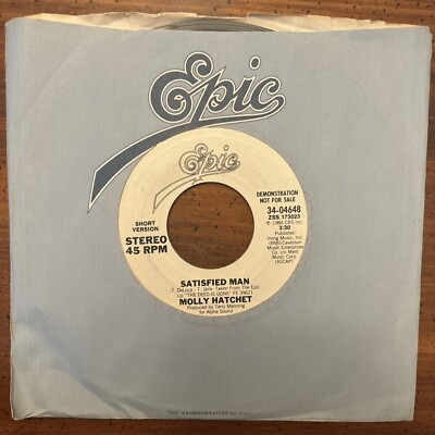 Molly Hatchet Satisfied Man 7'' 1984 Epic Records Promo 34-04648