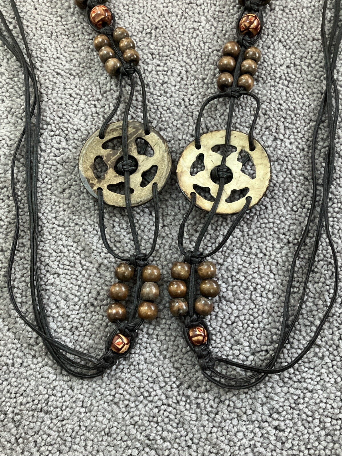 WOMAN’S UNIQUE BOHO MACRAMÉ/CIRCLE COCONUT SHELL … - image 13