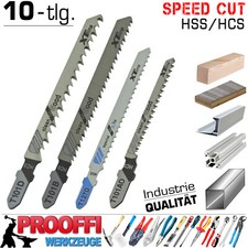 10-tlg Profi Stichsägeblatt Stichsäge Set HSS HCS Metall Holz PVC Bosch T-Schaft