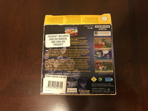 GBA Super Street Fighter II Turbo Revival English Import Box & Manual Only - Picture 3 of 6