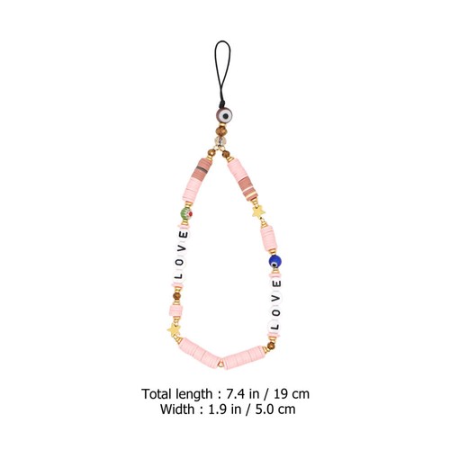 Anti- Lost Phone Strap Beaded Lanyard Decorative Lanyard Letters Phone Strap - 第 11/12 張圖片
