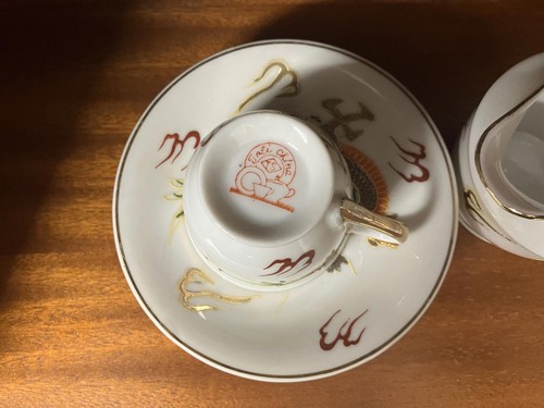 Year Of The Dragon Tea Set Golden Red Decorative Joli China - FREE UK POSTAGE - Picture 5 of 9