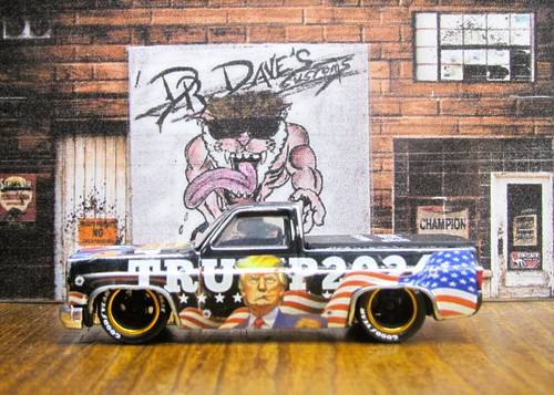 Dr Dave's Customs, Hot Wheels '83 CHEVY SILVERADO, TRUMP 2024 / AMERICA, C3700