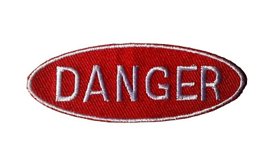 Patch écusson danger biker moto thermocollant