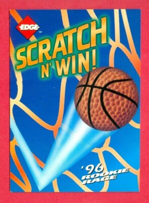 RARE 1996 EDGE ROOKIE RAGE BKB SCRATCH N' WIN SWEEPSTAKES GAME CARD UNSCRATCHED