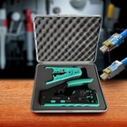 RJ45 Pass Through Crimp Tool Kit Ethernet Crimper Cat5e Cat6 Cat6A Cat7