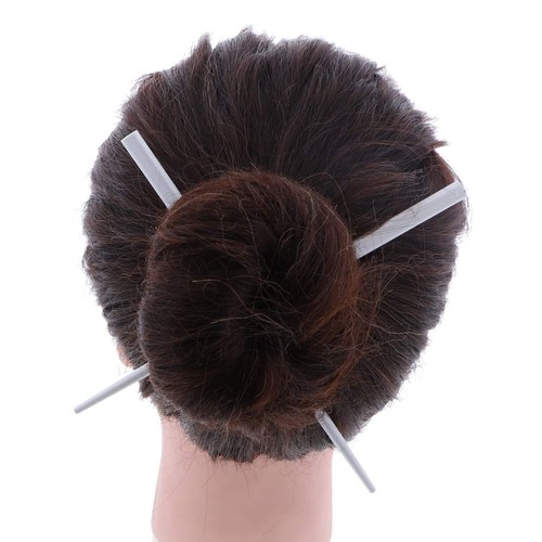 Women's 2 Hair Sticks Solid Straight Chopsticks 7.5 inches Long - Picture 4 of 20