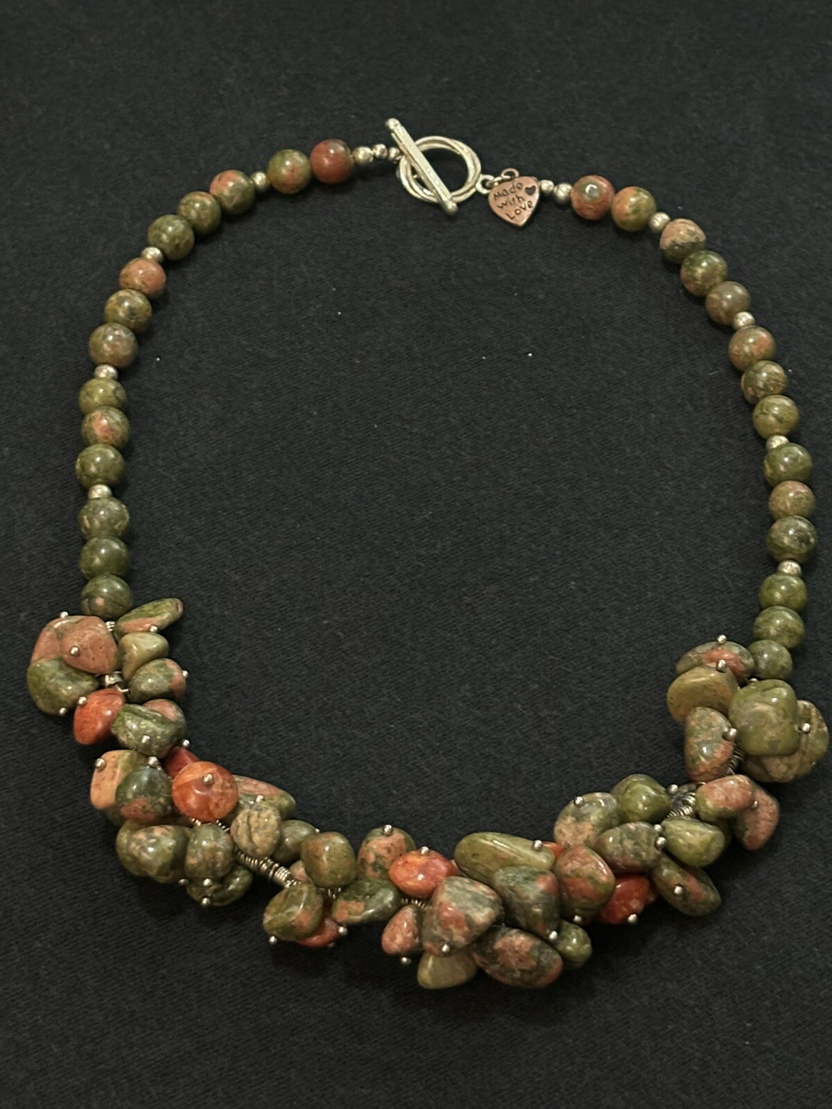 Multicoloured Stone Statement Necklace - image 1