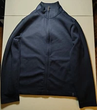 Mens Perry Ellis Jacket Full Zip Blue Medium 79% Polyester 16 Viscose 5 Elastane