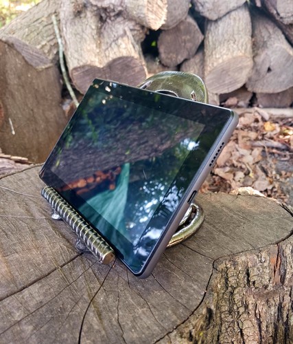 Horseshoe Tablet/Phone Stand Steel Metal Heavy Duty Tablet Stand Welded USA Made - 第 3/7 張圖片