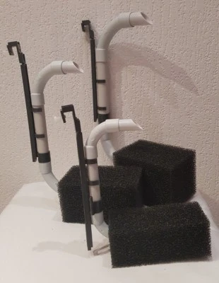 B+H Schnellfilter Luftheber abgewinkelt schwarz 16mm Filter Schwammfilter HMF