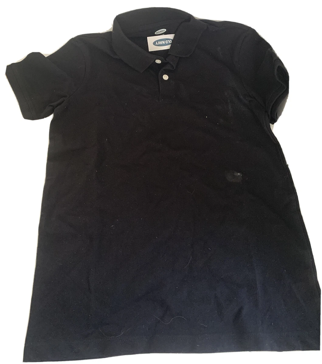 NWT OLD NAVY Girls 10 12 L Short Sleeve Shirt Black School Uniform Free Shipping