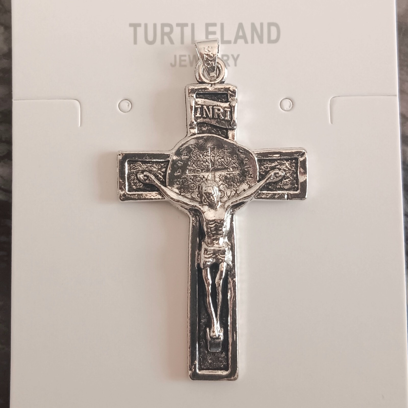925 Sterling Silver 3D Christian Jesus Christ Cross Catholic Crucifix ...
