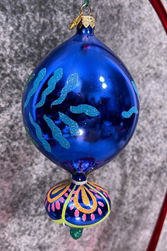 Christopher Radko Balloon Reflector 8" Floral Reflections Christmas Ornament - Picture 11 of 16
